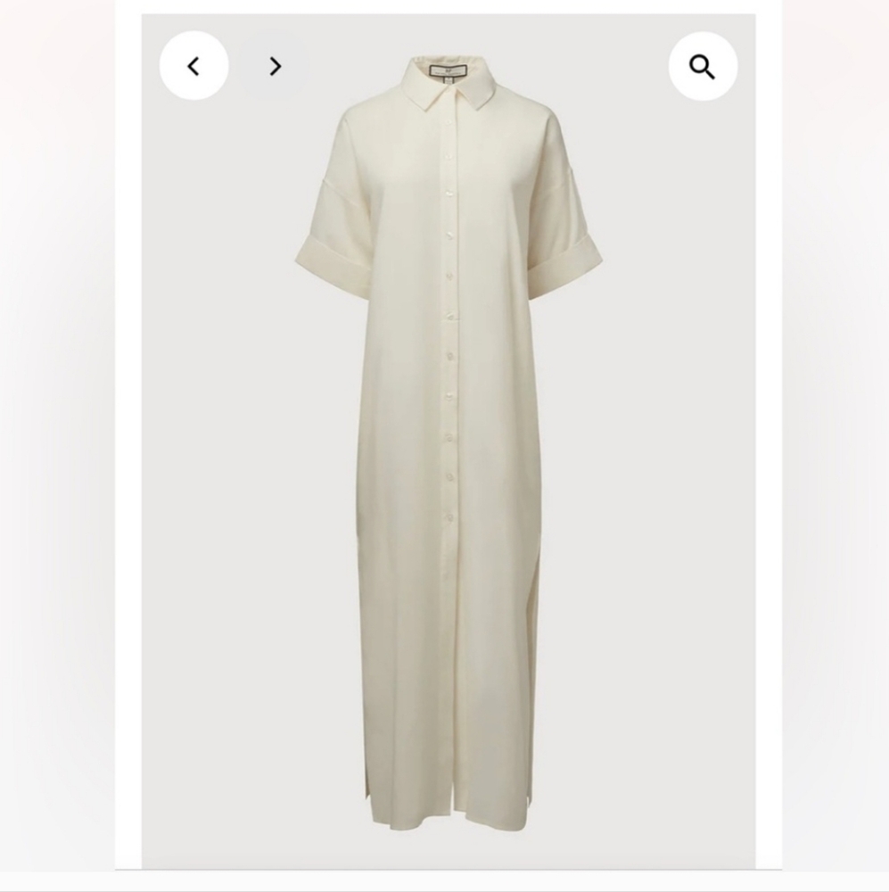 Rachel Parcell Oversized Shirt Dress , White - Picture 3 of 5